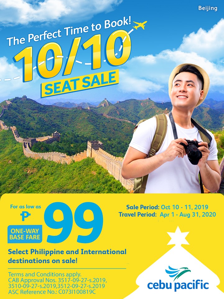 Cebu Pacific Promo (October 10, 2019) Cebu Pacific Fares 2024 Promo