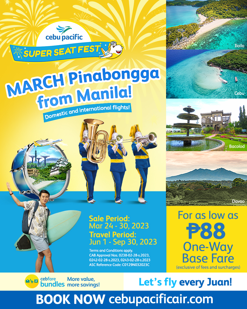 Cebu Pacific Manila Promo (March 24, 2023) Cebu Pacific Promo Fares